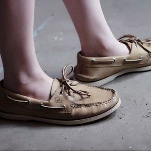 sperry top-sider | leather boat shoes | mens 8